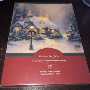 Thomas‎ Kinkad Holiday Portfolio 15 Holiday Cards, Evvlopes & Seal & Newsletter